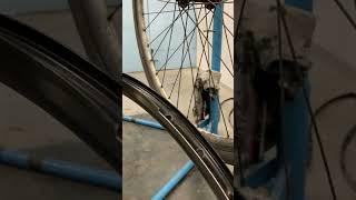 Worn rim-brake rim surface - CAUTION