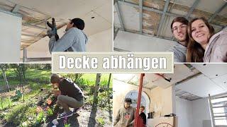 Bauvlog N°28  Küchendecke wird fertig   Blumen einpflanzen 