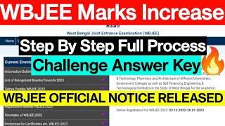 WBJEE Marks Increase  Big Opportunity  Challenge Answer Keys  Official Update  Step By Step