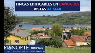Dos parcelas edificables en Bañugues vistas al mar y playa a 5 minutos de Luanco. 70.000€ unidad.