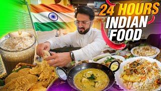 Pakistani  Eating Only Indian Food for 24 Hours CHALLENGE South Indian Lakhnawi Hydarabadi