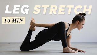 15 Min. Leg Stretch  Flexibility Routine for Hamstrings Butt & Hips  Post Run Stretch