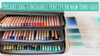 Organising My Luminance Coloured Pencils into New TEMU 120 Pencil Case Folder + Some Holbein Pastels