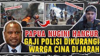 AKIBAT GAJI POLISI DAN TENTARA DIPOTONG PAPUA NUGINI RUSUH BESAR 