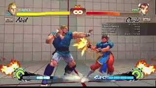 USF4 Abel combo where every red flash is a 1 frame link...