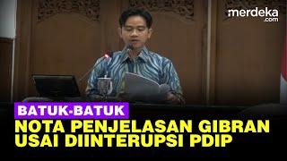 FULL Gibran Batuk-Batuk Baca Nota Penjelasan di DPRD Solo Usai Dihujani Interupsi PDIP