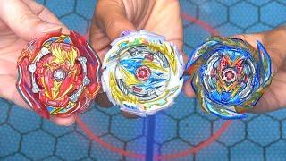 INFINITE ACHILLES PROTOTYPE vs BRAVE VALKYRIE vs TEMPEST DRAGON  Beyblade Burst Super King