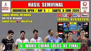 Hasil Semifinal Indonesia Open 2024 Hari Ini  SHI YU QI & LIANGWANG Menang 6 Wakil China Ke Final