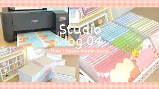 Studio vlog 04  How I make memo pad ̶🩰 𓂂