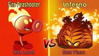 PvZ 2 8.9.1 - Max Level Inferno Vs Fire Peashooter - Which Plant Will Win?New UpdateNew plant
