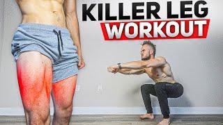 Get Strong Legs in 7 MIN  Killer HOME LEG WORKOUT NO EQUIPMENT