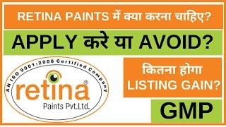 Retina Paints IPO Analysis • Retina Paints Review • GMP • SME IPO • Dailystock