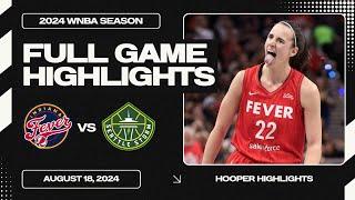 Indiana Fever vs Seattle Storm Full Game Highlights  Aug 18  2024 WNBA Season