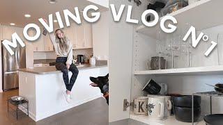MOVE IN WITH ME unpacking + organizing my new apartment closet & kitchen organization
