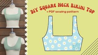 DIY Square Neck Bikini Top Reversible  Heidi Top  Edgewater Avenue