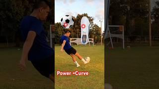 Best foot contact point technique for power +curve football #skony7 #football  #powershot