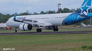 Air Transat Airbus A321Neo Beautiful Landing from Montreal RIH Airport 4k Video enjoy