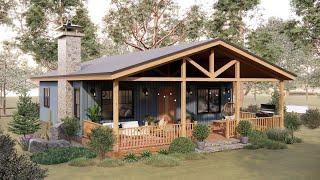 This COZY Small Home Will Make Your Heart MELT - Peaceful Living  House Design With Floor Plan.
