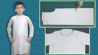 Boy Kurta Kameez Cutting And Stitching  For 8 To 10 Years Boy  In UrduHindi