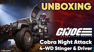 UNBOXING G.I. Joe Classified Series Cobra Night Attack 4-WD Stinger  Hasbro Pulse  June 2024