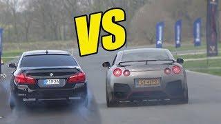 BMW M5 F10 vs NISSAN GTR R35  ACCELERATION SOUND