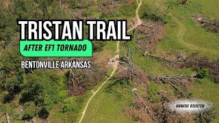 Tristian Trail destruction after storm ripped through Bentonville AR.