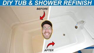 How To Paint  Refinish a Tub and Shower Surround. DIY