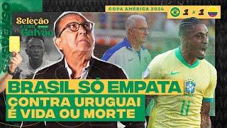 BRASIL 1 X 1 COLÔMBIA SELEÇÃO LEVOU OLÉ  Galvão Bueno comenta