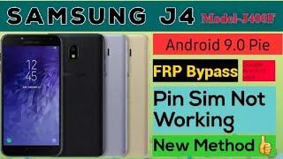 Samsung J4 Frp Bypass U8 J400F Android  9.0 Unlock Google account Talkback Pin Sim App Not install