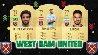 FIFA 19  WEST HAM UNITED PLAYER RATINGS  FT. ARNAUTOVIC F. ANDERSON LANZINI... etc