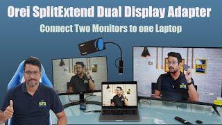 Connect Two Monitors to one Laptop  Orei SplitExtend Dual Display Adapter  Dual Monitor Setup