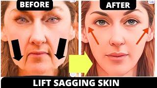  FACE YOGA EXERCISES TO TIGHTEN SAGGY SKIN SAGGY JOWLS NASOLABIAL FOLDS FOREHEAD LINES CHEST