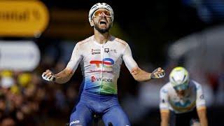 VIDEO Turgis wint spectaculaire gravelrit vanuit vlucht • Vingegaard overleeft op Tratniks fiets