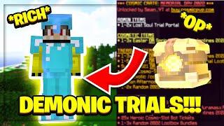 RUNNING DEMONIC TRIALS OP LOOT + OPENING LOOTBAGS  CosmicPVP Factions #10