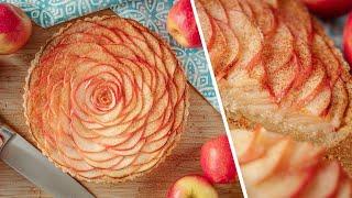 ЯБЛОЧНЫЙ ПИРОГ  французский тарт с яблоками и яблочным кремом  простой рецепт