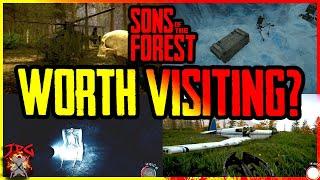 SONS OF THE FOREST Airplane Helicopter Ice Caves And More - Locations You Havent Been To