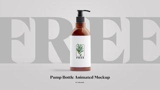 Free Pump Bottle Animated Mockup Presentation