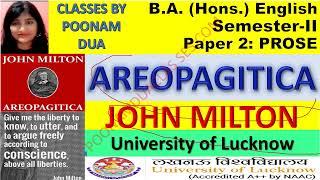Semester-II Paper 2 Areopagitica Milton B.A. English Lucknow University