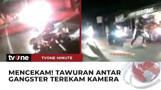 Bogor Mencekam Detik-Detik Gangster Tawuran Saling Lempar Petasan tvOne Minute
