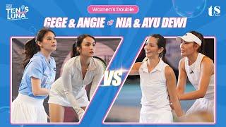 TENIS BARENG LUNA AYU DEWI DAN NIA RAMADHANI LAWAN GEGE ELISA DAN ANGIE MARCHERIA DI WOMENS DOUBLE