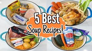 5 HEARTY SOUP RECIPES  The EASIEST Quick & Tasty Soups YOU CAN MAKE  Julia Pacheco