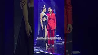 Michelle Dee hugs her mom moments after being crowned as Miss Universe Philippines 2023 