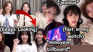 mina & nayeon billboard made chaeyoung jealous so she did this *minayeon vs. michaeng*