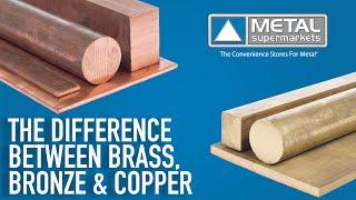 The Difference Between Copper Brass and Bronze