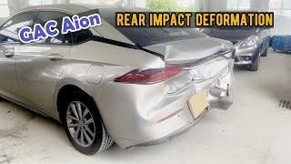 How a technical master repairs a severely damaged accident car  GAC Aion New Energy Vehicle