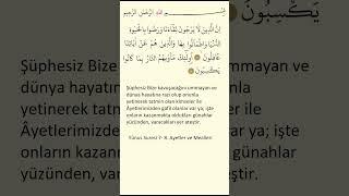 Dünya hayatına razı olup onunla yetinerek tatmin olan kimseler var ya #shorts #shortvideo #quran