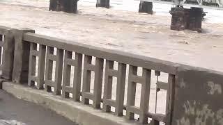 Dangerous flood in Narmada River Monsoon August 2019 Hoshangabad