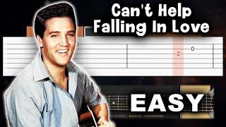Elvis Presley - Cant Help Falling In Love - EASY Guitar tutorial TABS AND CHORDS