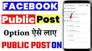 facebook pe public post option kaise on kare 2024  how to public post in facebook 2024  fb public