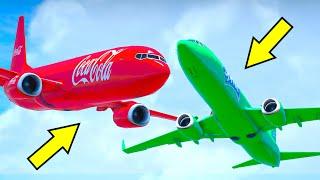 Airplane Crashes Into Another Airplane Mid-Air In GTA 5